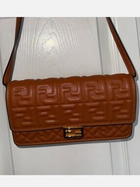 Brown Inspired Leather Shoulder Bag